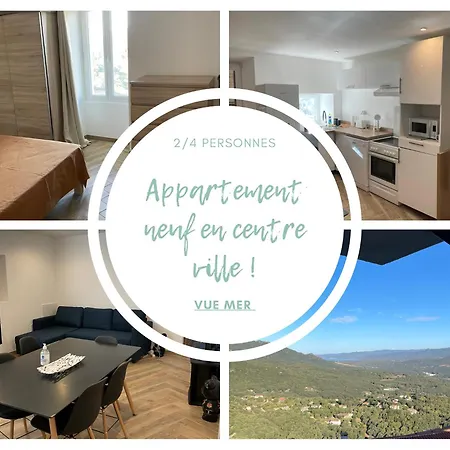 2 Pers Neuf En Centre Ville-vue Pano * Sartene (Corsica)